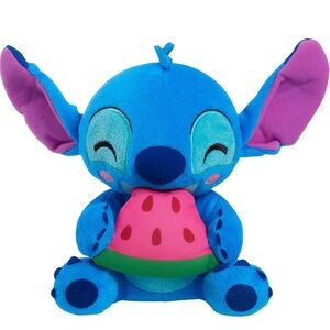 Blue Stitch Plush Toy with Pink Watermelon - Kids Soft Stuffed Animal EPC